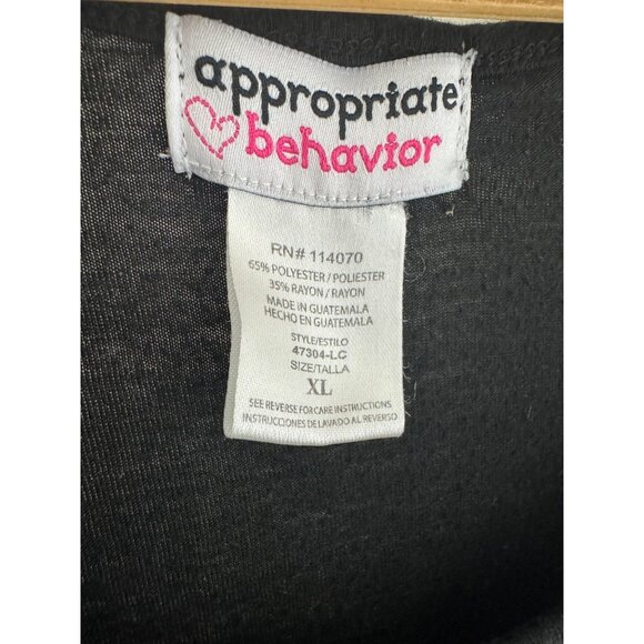 Black Animal Leopard Cheetah Print Lightning Bolt Hi-Low Shirt Top‎ Size XL - Picture 4 of 6